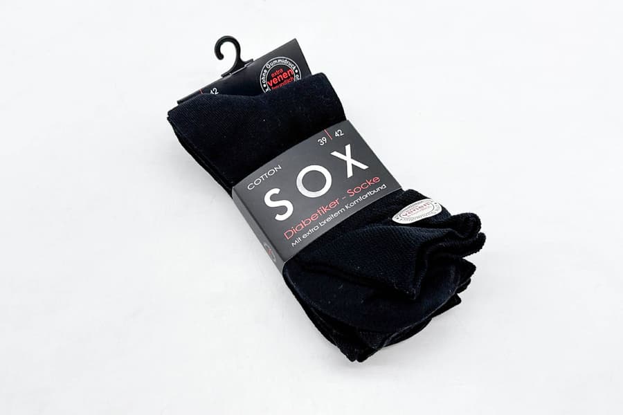 3 Packungen Diabetiker Socken SOX, Gr. 39/42